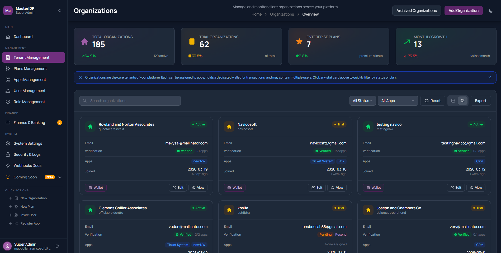Master IDP (Identity Provider) — screen 2
